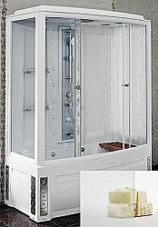 Душевой бокс Радомир Элис 160х85 1-04-1-2-0-0941 стекло матовое/профиль белый правый купить в интернет-магазине сантехники Sanbest