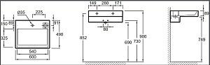 Раковина Jacob Delafon TERRACE 60 EXE112-00 белая купить в интернет-магазине Sanbest