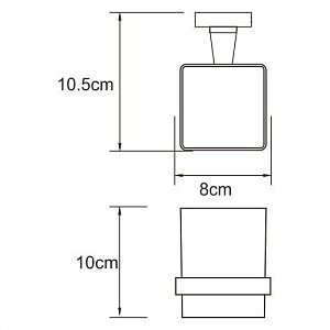 Стакан WasserKRAFT Dill K-3928 купить в интернет-магазине сантехники Sanbest