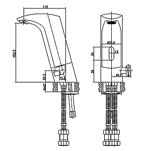 Смеситель для раковины Kaiser Sensor 38011 купить в интернет-магазине сантехники Sanbest