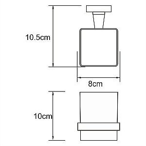 Стакан WasserKRAFT Dill K-3928 купить в интернет-магазине сантехники Sanbest