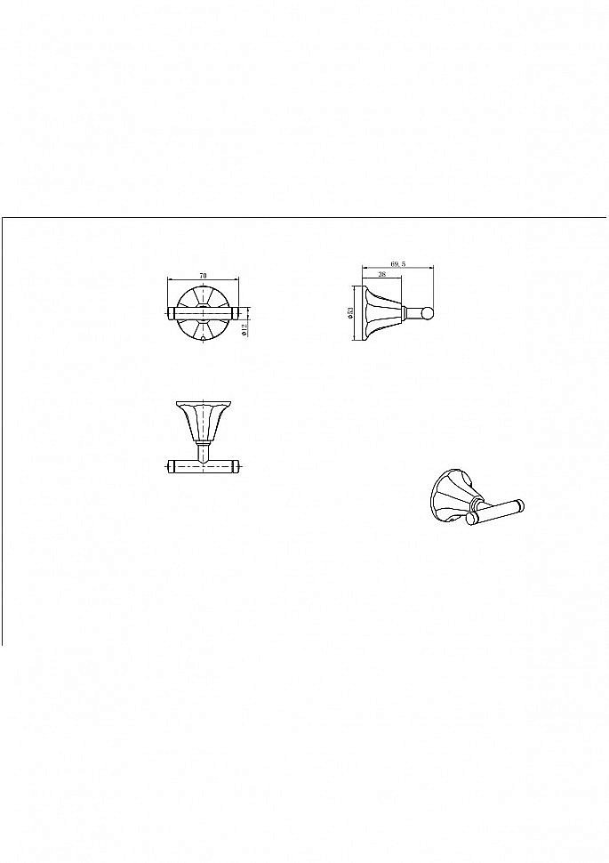 Крючок CeramaLux Biatrichi 73001-1 черный матовый купить в интернет-магазине сантехники Sanbest
