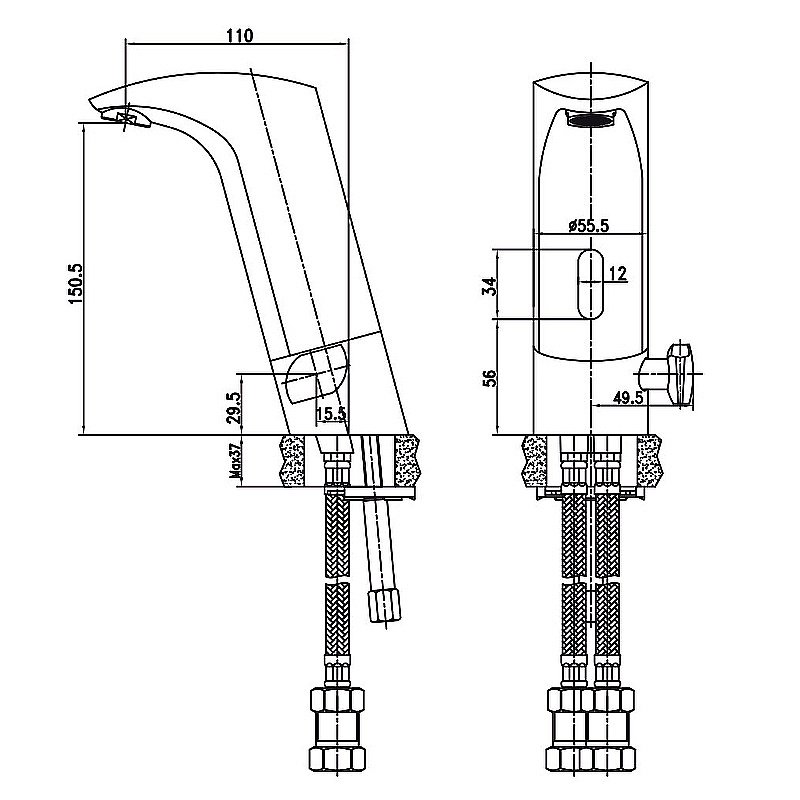 Смеситель для раковины Kaiser Sensor 38011 купить в интернет-магазине сантехники Sanbest
