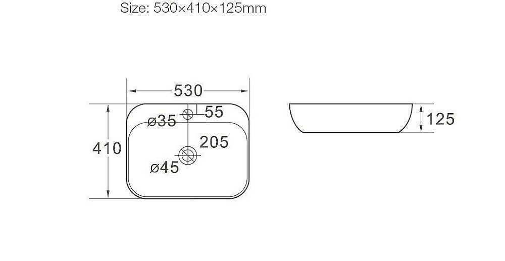 Раковина накладная SantiLine 53 SL-1024 белая купить в интернет-магазине Sanbest