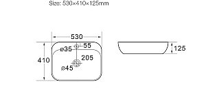 Раковина накладная SantiLine 53 SL-1024 белая купить в интернет-магазине Sanbest