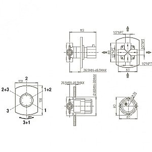 Дивертор PAINI Ovo 86CR471 хром для смесителя в интернет-магазине сантехники Sanbest