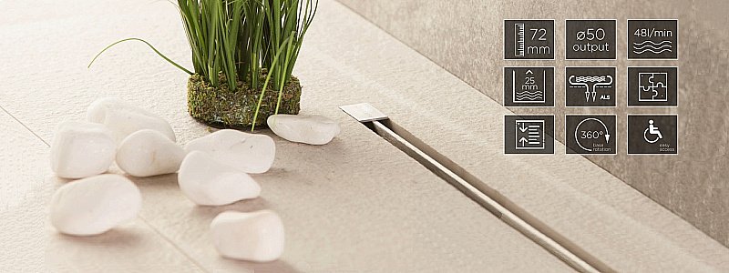 Душевой трап PESTAN Confluo Slim Line 300 купить в интернет-магазине Sanbest