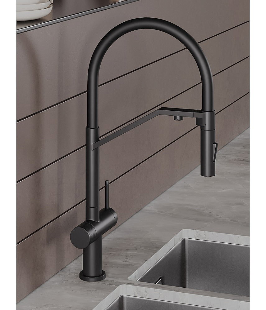 Смеситель для кухни Agger Elegant A3241444 черный матовый купить в интернет-магазине сантехники Sanbest