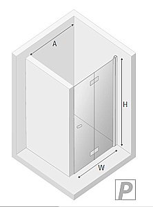 Душевая дверь NEW TRENDY NEW SOLEO BLACK D-0221A/D-0222A 80 стекло прозрачное/профиль черный купить в интернет-магазине Sanbest