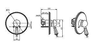 Смеситель для душа Boheme Brilliante Ripresa 345 купить в интернет-магазине сантехники Sanbest