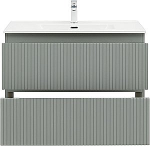 Тумба с раковиной Aquanet Джейн (Flat) 335435/284029 90 мисти грин для ванной в интернет-магазине Sanbest