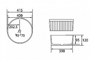 Раковина накладная Abber BEQUEM AC2114 белая купить в интернет-магазине Sanbest