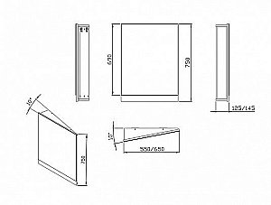 Зеркало Ravak 10° 55 орех в ванную от интернет-магазине сантехники Sanbest