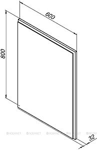 Зеркало Aquanet Nova Lite 60 дуб рошелье в ванную от интернет-магазине сантехники Sanbest