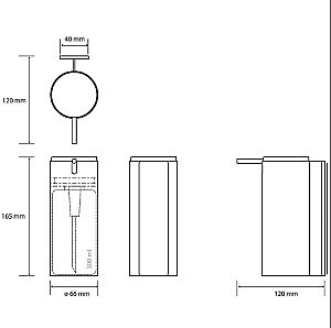 Диспенсер Bemeta Niva 101109225 нержавеющая сталь матовая купить в интернет-магазине сантехники Sanbest