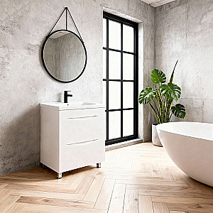 Тумба с раковиной Loranto Santorini 60 CS00105567 белая для ванной в интернет-магазине Sanbest