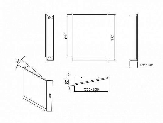 Зеркало Ravak 10° 55 орех в ванную от интернет-магазине сантехники Sanbest