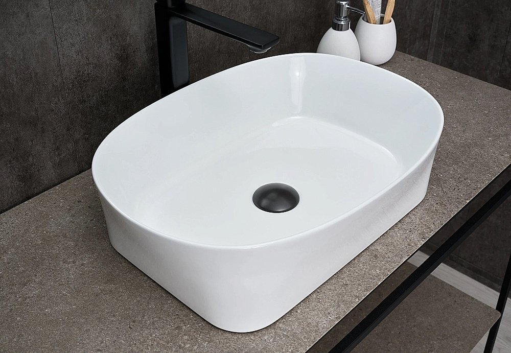 Раковина накладная Gid Creativo 53 N9028 51233 белая купить в интернет-магазине Sanbest