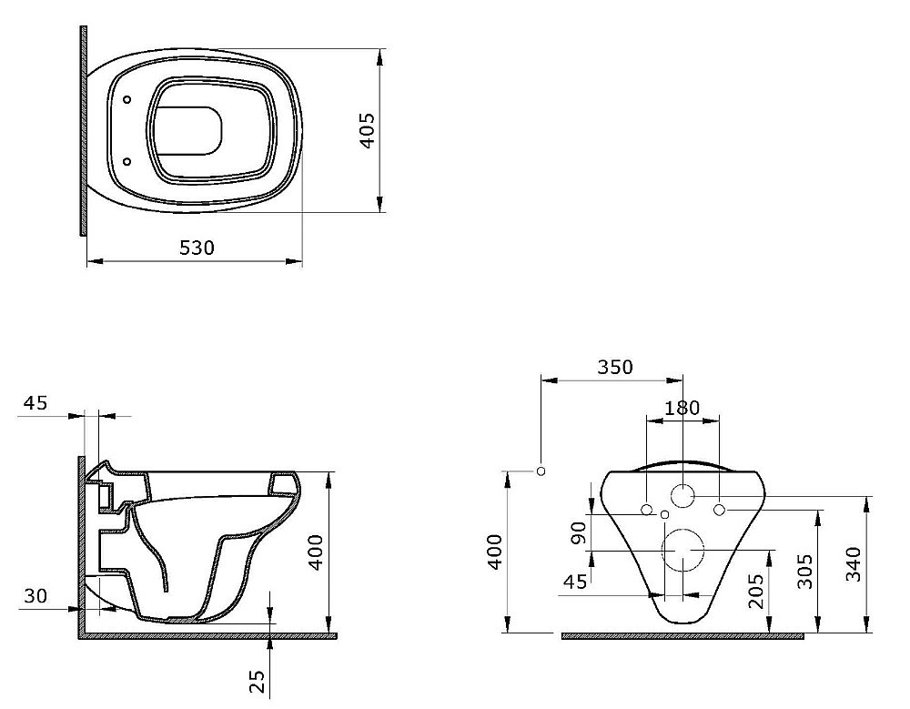 Унитаз подвесной Ambassador Diamond 123T20301R серый матовый купить в интернет-магазине Sanbest