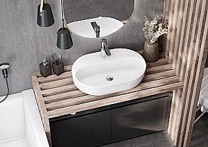 Раковина Santek Одри Round 62 1.WH50.1.710 белая купить в интернет-магазине Sanbest