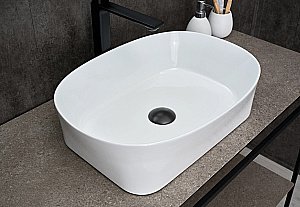 Раковина накладная Gid Creativo 53 N9028 51233 белая купить в интернет-магазине Sanbest