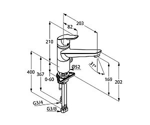 Смеситель для кухни Kludi Objekta 325760575 купить в интернет-магазине сантехники Sanbest