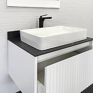 Тумба с раковиной Comforty Марсель 75 00-00013396 белая матовая для ванной в интернет-магазине Sanbest