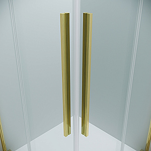 Душевой уголок Grossman Galaxy 90х90 300.K33.01.9090.32.00 стекло прозрачное/профиль золото брашированное купить в интернет-магазине Sanbest