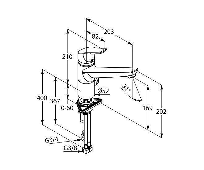 Смеситель для кухни Kludi Objekta 325760575 купить в интернет-магазине сантехники Sanbest