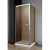 Душевой уголок Radaway Twist DW+S 100х70 стекло коричневое/профиль хром купить в интернет-магазине Sanbest