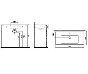 Раковина мебельная Bien Neptun NPLK10001FD1W3000 купить в интернет-магазине Sanbest