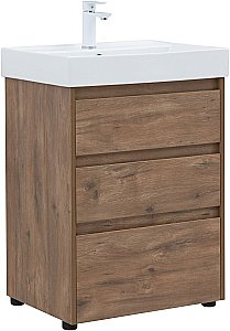 Тумба с раковиной Aquanet Nova Lite 302471 60 дуб рустикальный для ванной в интернет-магазине Sanbest