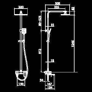 Душевая система Elghansa 2302235-2K хром купить в интернет-магазине сантехники Sanbest