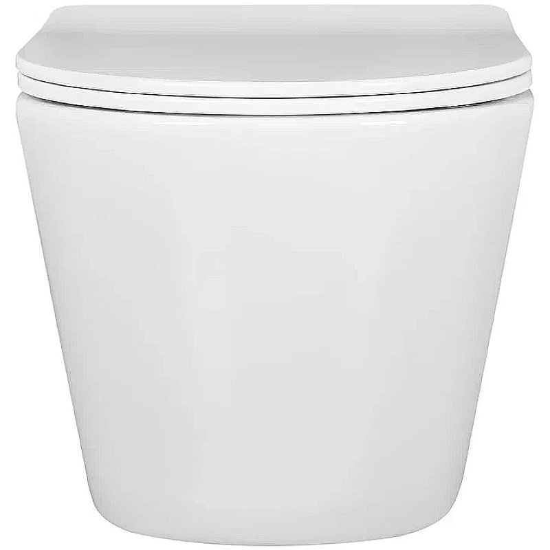 Унитаз Aquatek Вега SET AQUATEK ВЕГА cmp-017 с инсталляцией и черной матовой кнопкой, с крышкой микролифт, безободковый купить в интернет-магазине Sanbest