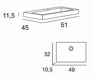 Тумба с раковиной Cezares Premium Plisse 51 Nero opaco для ванной в интернет-магазине Sanbest