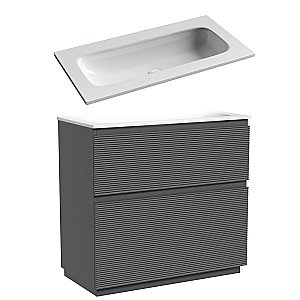 Тумба с раковиной Sancos FOLK Floor FL90FGS/CN7019Wx 90 Grey soft для ванной в интернет-магазине Sanbest