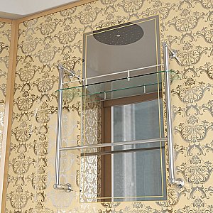 Душевая кабина Niagara Luxe 7744G 120х120 профиль золото/стекло прозрачное купить в интернет-магазине Sanbest