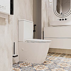 Унитаз напольный Veconi Telle VTE-64T белый, безободковый, с крышкой микролифт, с бачком, слив торнадо купить в интернет-магазине Sanbest