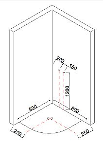 Душевая кабина Taliente TA-8080G 800х80 стекло тонированное купить в интернет-магазине Sanbest