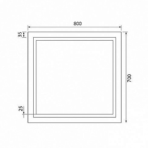 Зеркало Iddis Zodiac 80 ZOD80T0i98 белое в ванную от интернет-магазине сантехники Sanbest