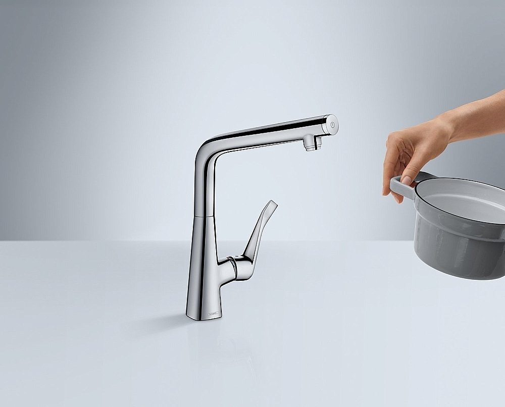 Смеситель для кухни Hansgrohe Metris Select 14883000 купить в интернет-магазине сантехники Sanbest