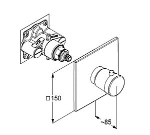 Смеситель для душа Kludi Ambienta 537390575 хром купить в интернет-магазине сантехники Sanbest