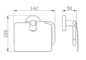 Держатель для туалетной бумаги с крышкой WONZON & WOGHAND EASY, Хром (WW-8126) купить в интернет-магазине сантехники Sanbest