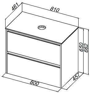 Тумба с раковиной Allen Brau Activity 80 1.34004.AM антрацит матовый/черный брашированный для ванной в интернет-магазине Sanbest
