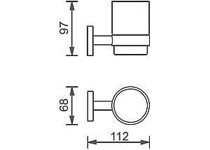 Стакан с держателем Aquanet 4584MB купить в интернет-магазине сантехники Sanbest