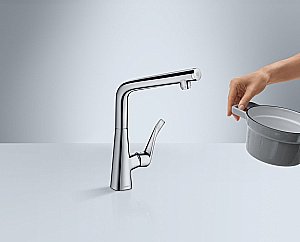 Смеситель для кухни Hansgrohe Metris Select 14883000 купить в интернет-магазине сантехники Sanbest