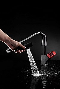 Смеситель для кухни Lemark Soul LM6008BL черный купить в интернет-магазине сантехники Sanbest