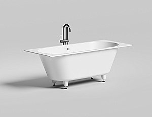 Ванна Salini Ornella AXIS S-Stone 170x70 104623M белая матовая купить в интернет-магазине Sanbest