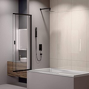 Шторка для ванны RGW Screens SC-40B 03114010-14 100 стекло прозрачное/профиль черный купить в интернет-магазине Sanbest