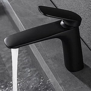 Смеситель для раковины Black&White Universe UK8701B черная матовая купить в интернет-магазине сантехники Sanbest